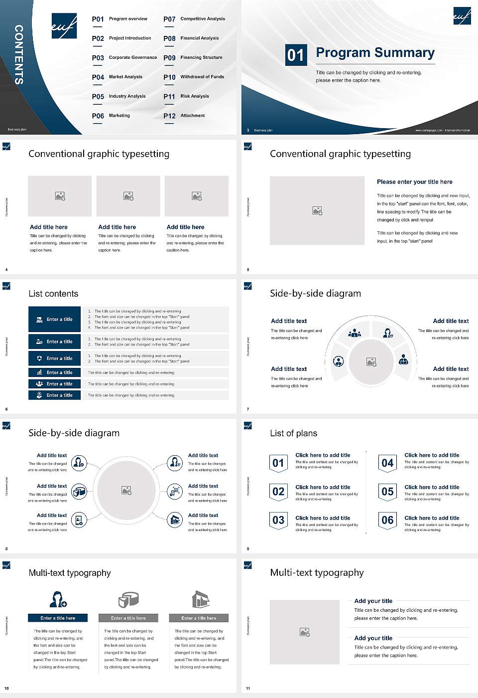 European University of Flensburg Competition/Entrepreneurship Contest PPT Template16:9 ratio PPT effect preview image2
