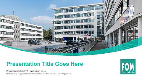FOM University of Applied Sciences for Economics and Management Course/Courseware Creation PPT Template