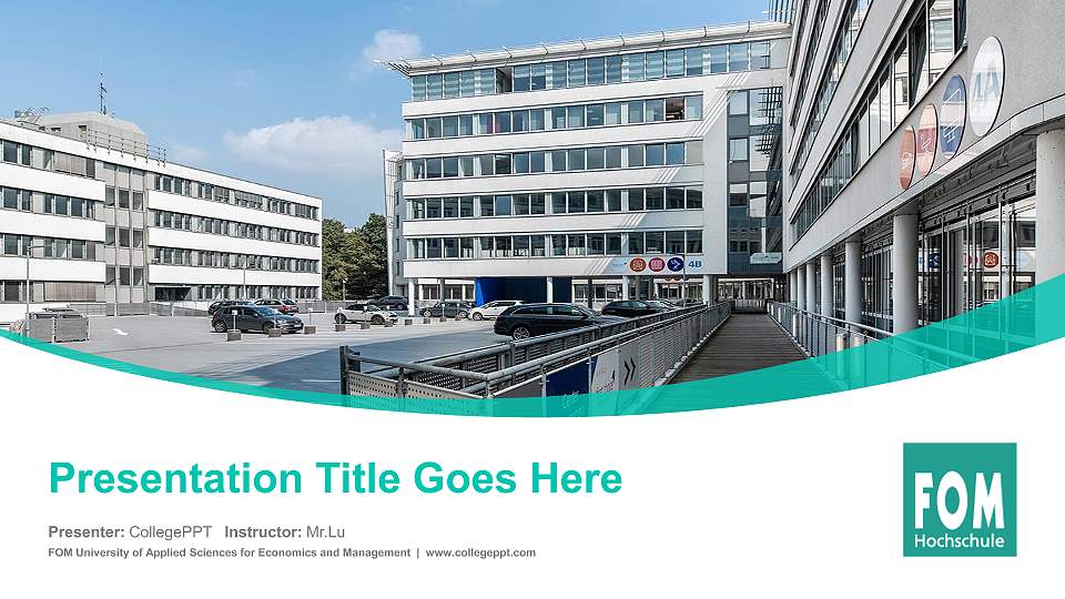 FOM University of Applied Sciences for Economics and Management Course/Courseware Creation PPT Template16:9 ratio PPT effect preview image
