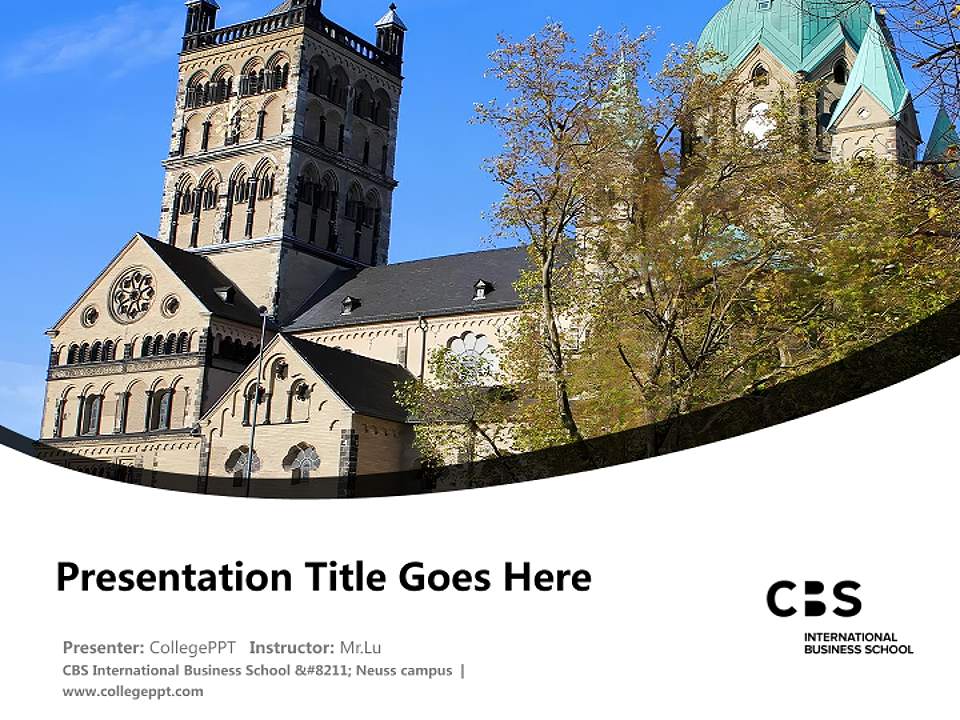 CBS International Business School – Neuss campus Course/Courseware Creation PPT Template4:3 ratio PPT effect preview image5
