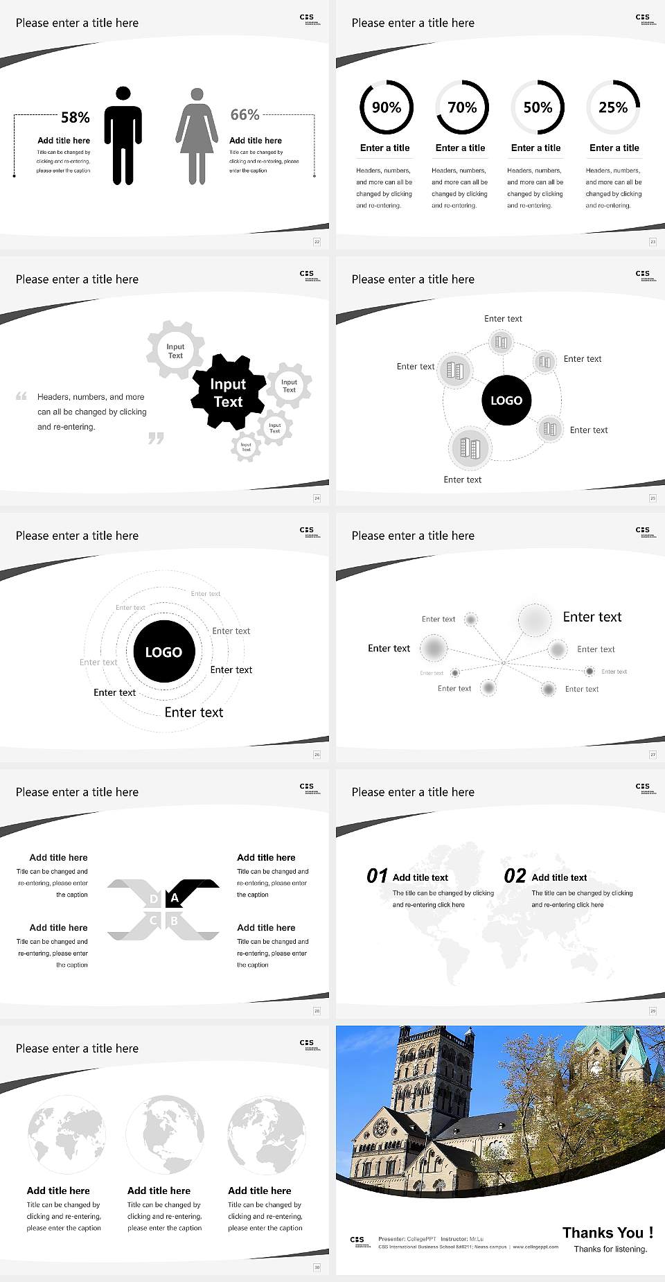 CBS International Business School – Neuss campus Course/Courseware Creation PPT Template4:3 ratio PPT effect preview image4
