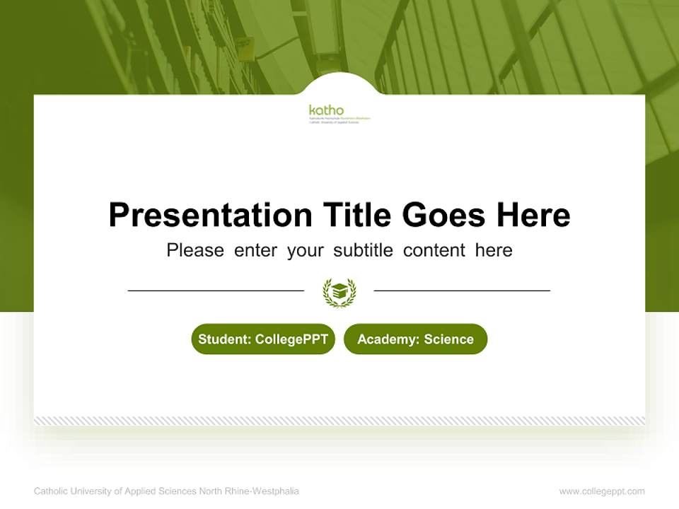 Catholic University of Applied Sciences North Rhine-Westphalia National Scholarship Defense PPT Template4:3 ratio PPT effect preview image4