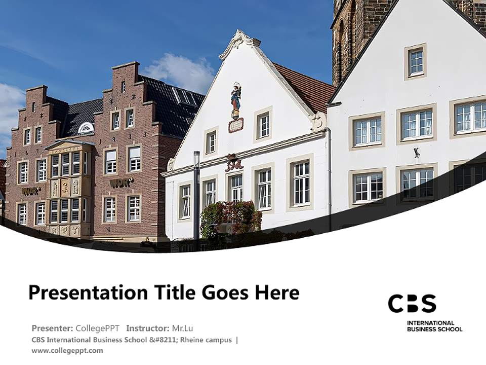 CBS International Business School – Rheine campus Course/Courseware Creation PPT Template4:3 ratio PPT effect preview image5