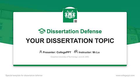 Clausthal University of Technology Graduation Thesis Defense PPT Template