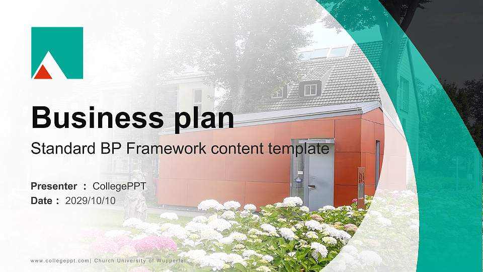 Church University of Wuppertal Competition/Entrepreneurship Contest PPT Template16:9 ratio PPT effect preview image