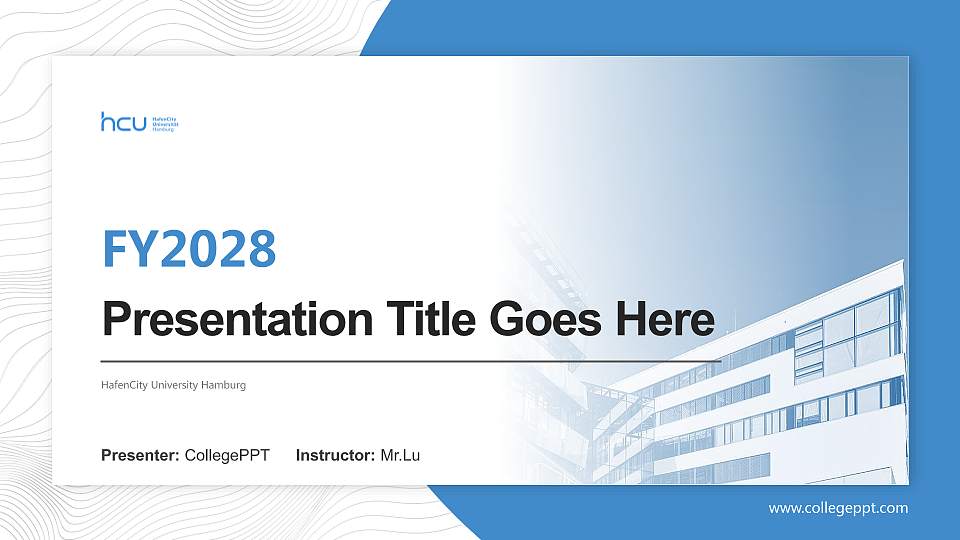 HafenCity University Hamburg Academic Presentation/Research Findings Report PPT Template16:9 ratio PPT effect preview image