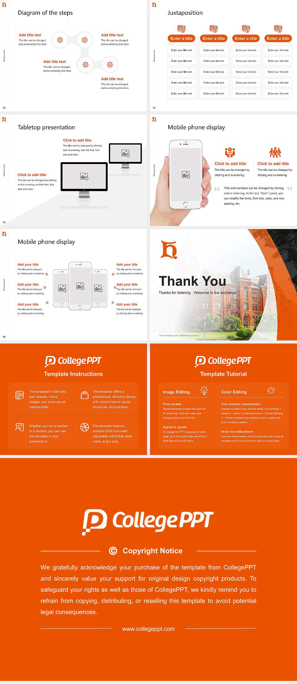 Heidelberg University Competition/Entrepreneurship Contest PPT Template4:3 ratio PPT effect preview image9
