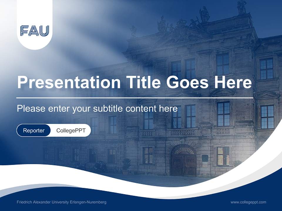 Friedrich Alexander University Erlangen-Nuremberg Lecture Sharing and Networking Event PPT Template4:3 ratio PPT effect preview image4