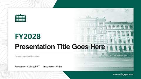 Chemnitz University of Technology Academic Presentation/Research Findings Report PPT Template