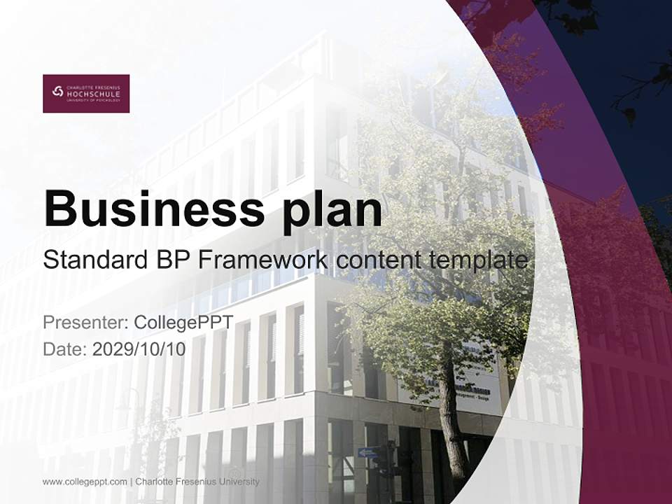 Charlotte Fresenius University Competition/Entrepreneurship Contest PPT Template4:3 ratio PPT effect preview image9