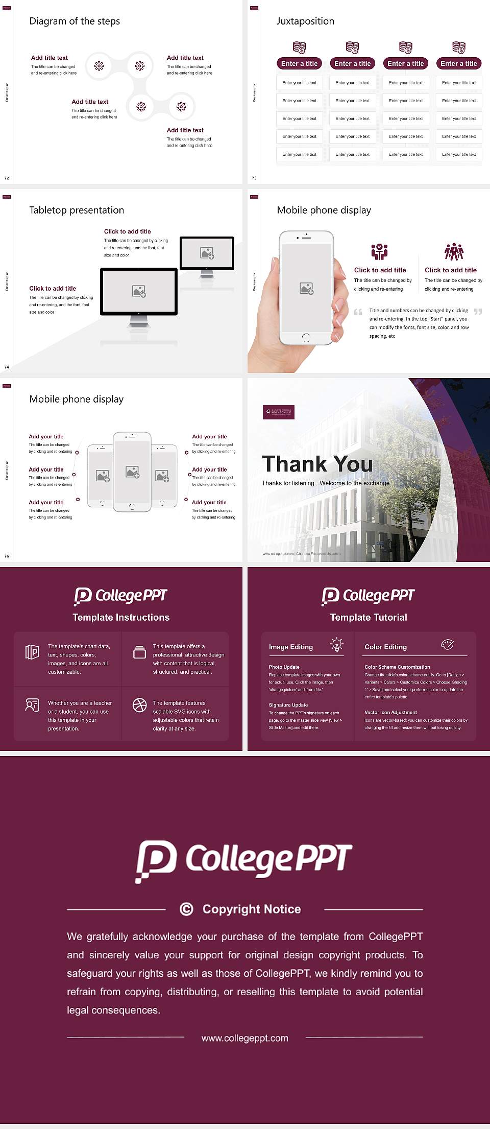 Charlotte Fresenius University Competition/Entrepreneurship Contest PPT Template4:3 ratio PPT effect preview image9