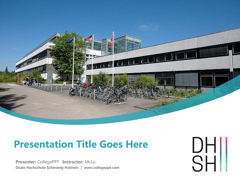 Duale Hochschule Schleswig-Holstein Course/Courseware Creation PPT Template4:3 ratio PPT effect preview image5
