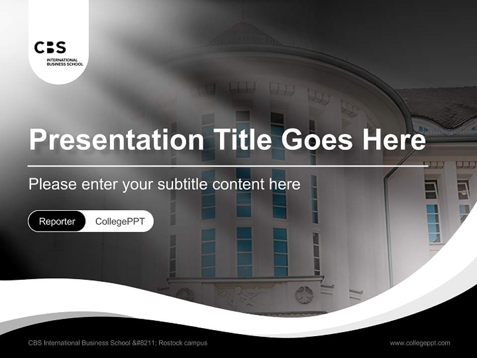 CBS International Business School – Rostock campus Lecture Sharing and Networking Event PPT Template4:3 ratio PPT effect preview image4