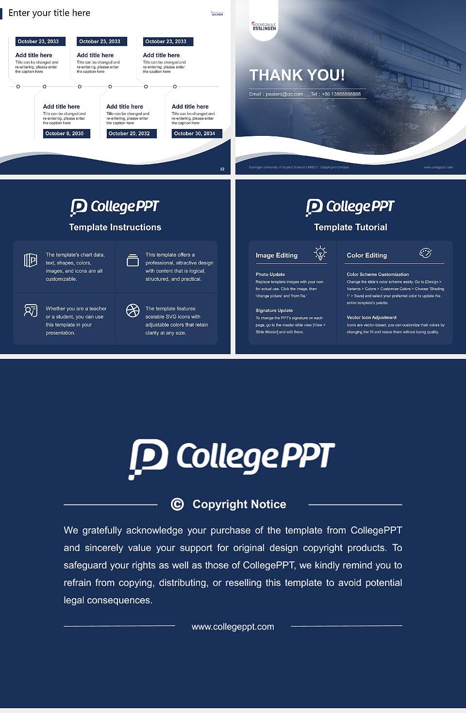 Esslingen University of Applied Sciences – Göppingen Campus Lecture Sharing and Networking Event PPT Template4:3 ratio PPT effect preview image4