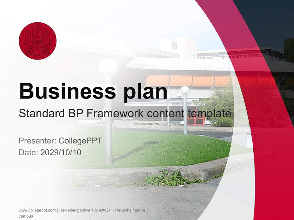 Heidelberg University – Neuenheimer Feld campus Competition/Entrepreneurship Contest PPT Template4:3 ratio PPT effect preview image9