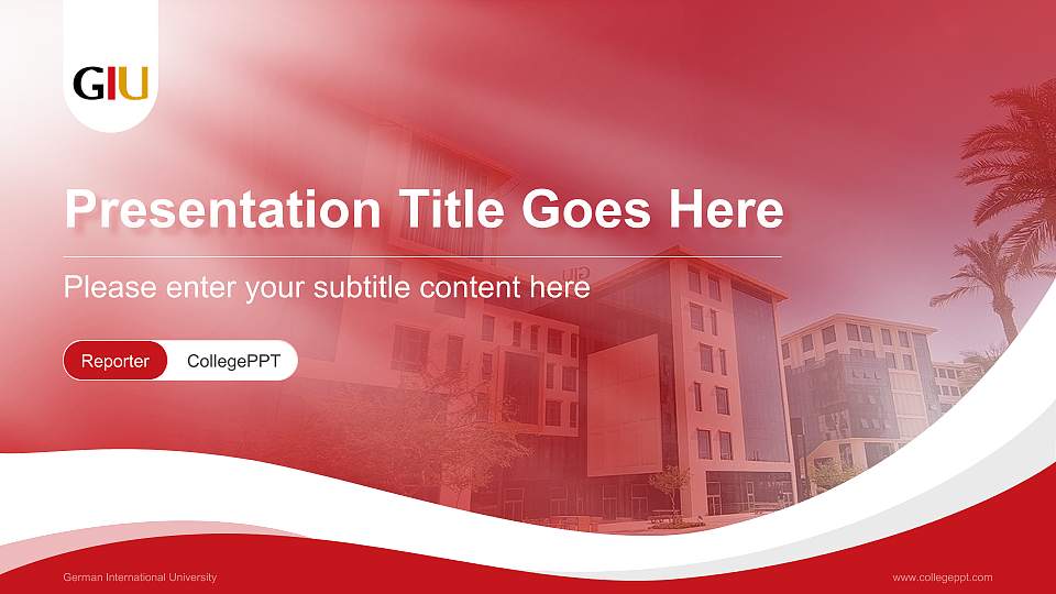 German International University Lecture Sharing and Networking Event PPT Template16:9 ratio PPT effect preview image