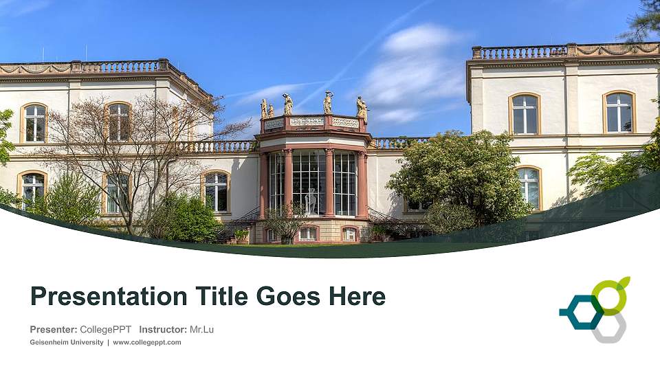 Geisenheim University Course/Courseware Creation PPT Template16:9 ratio PPT effect preview image