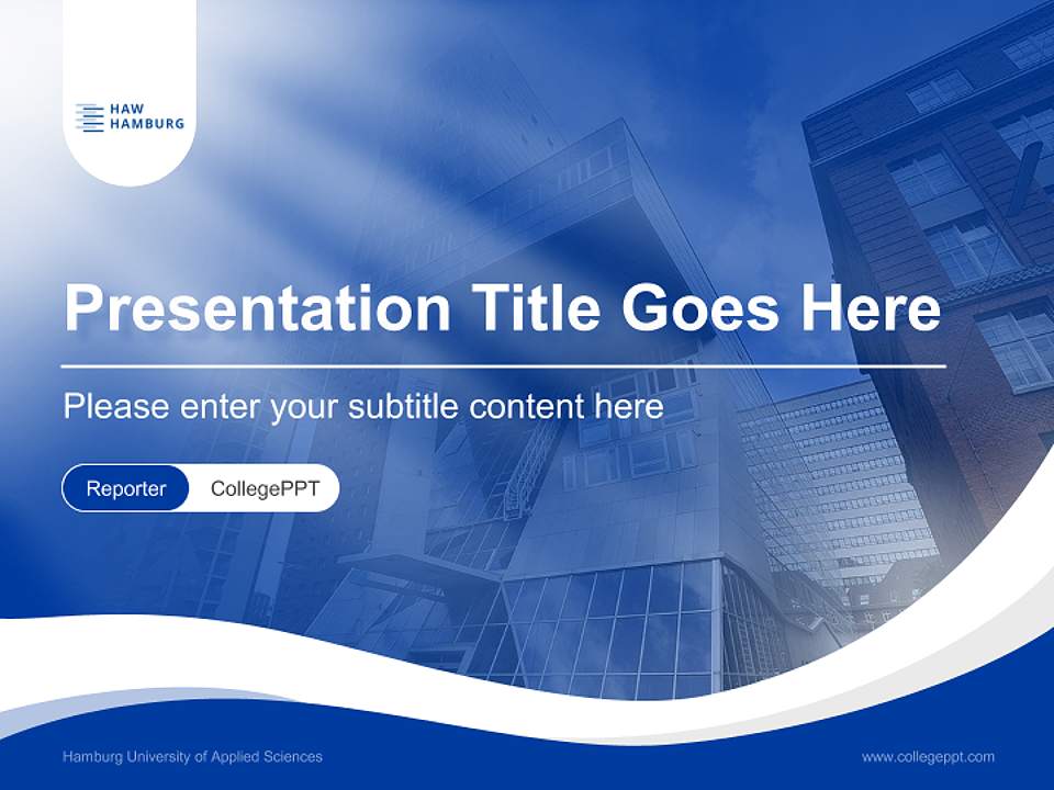 Hamburg University of Applied Sciences Lecture Sharing and Networking Event PPT Template4:3 ratio PPT effect preview image4