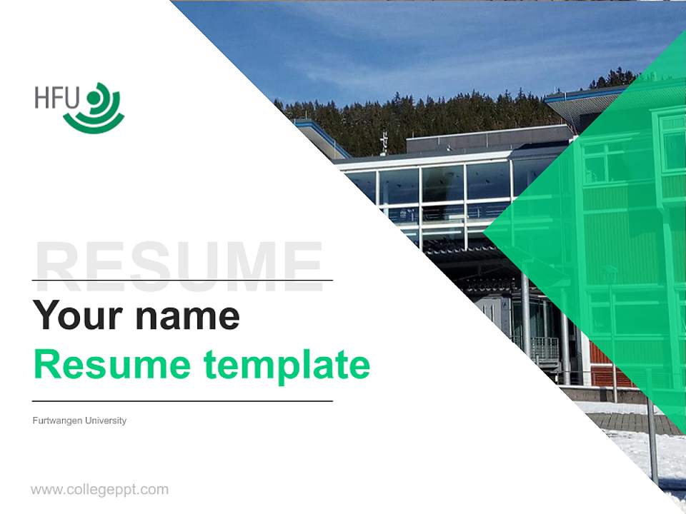 Furtwangen University Resume PPT Template4:3 ratio PPT effect preview image5