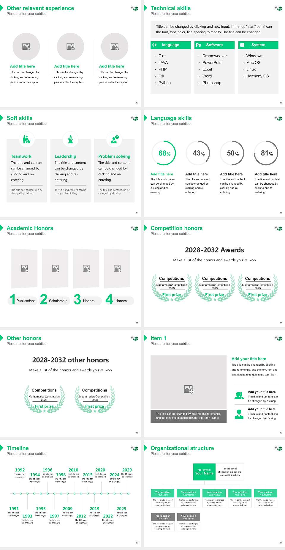 Furtwangen University Resume PPT Template4:3 ratio PPT effect preview image3