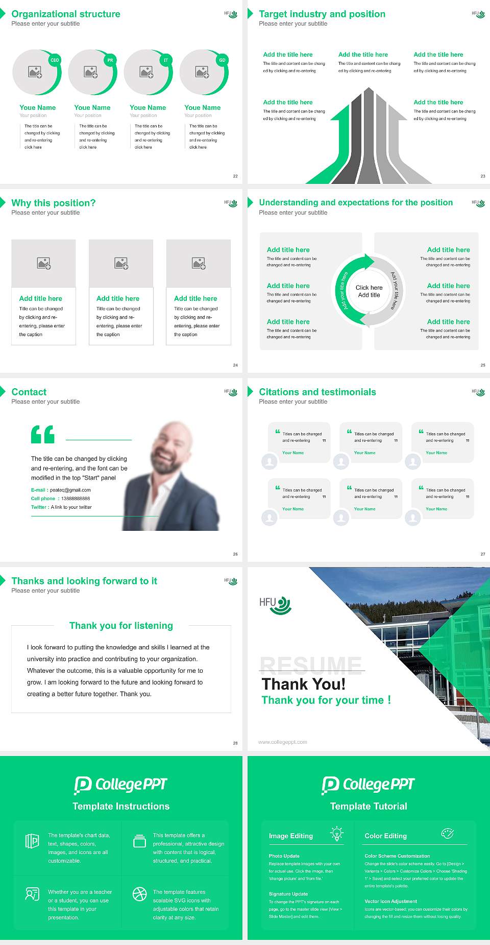 Furtwangen University Resume PPT Template4:3 ratio PPT effect preview image4