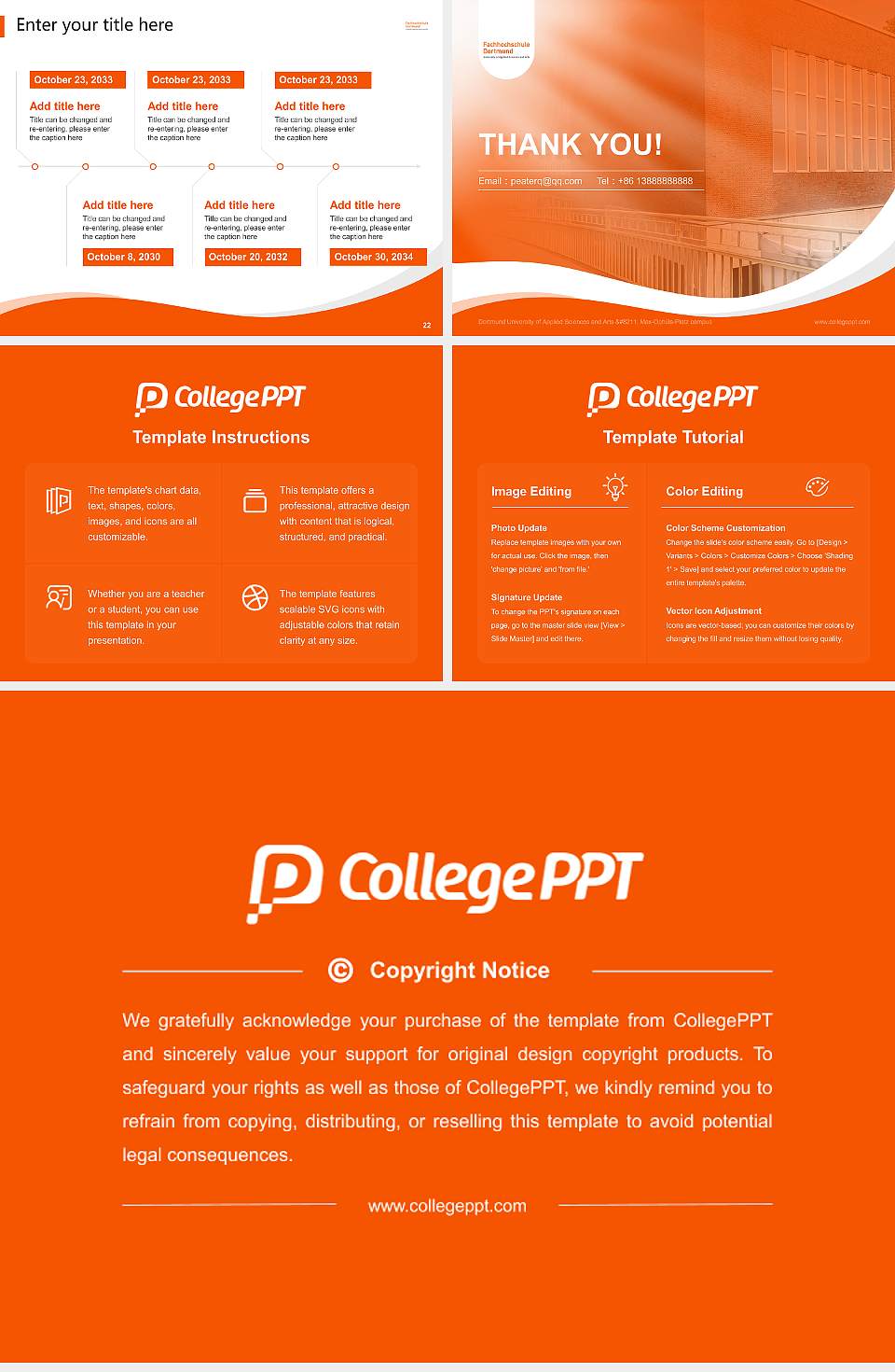 Dortmund University of Applied Sciences and Arts – Max-Ophüls-Platz campus Lecture Sharing and Networking Event PPT Template4:3 ratio PPT effect preview image4