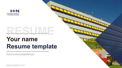 Heilbronn University of Applied Sciences Resume PPT Template