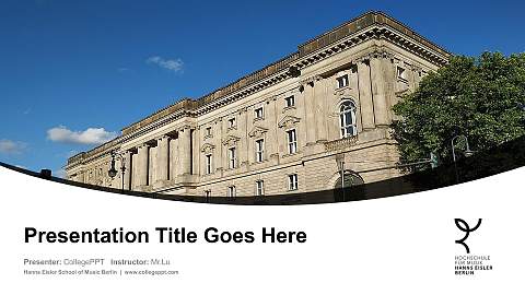 Hanns Eisler School of Music Berlin Course/Courseware Creation PPT Template
