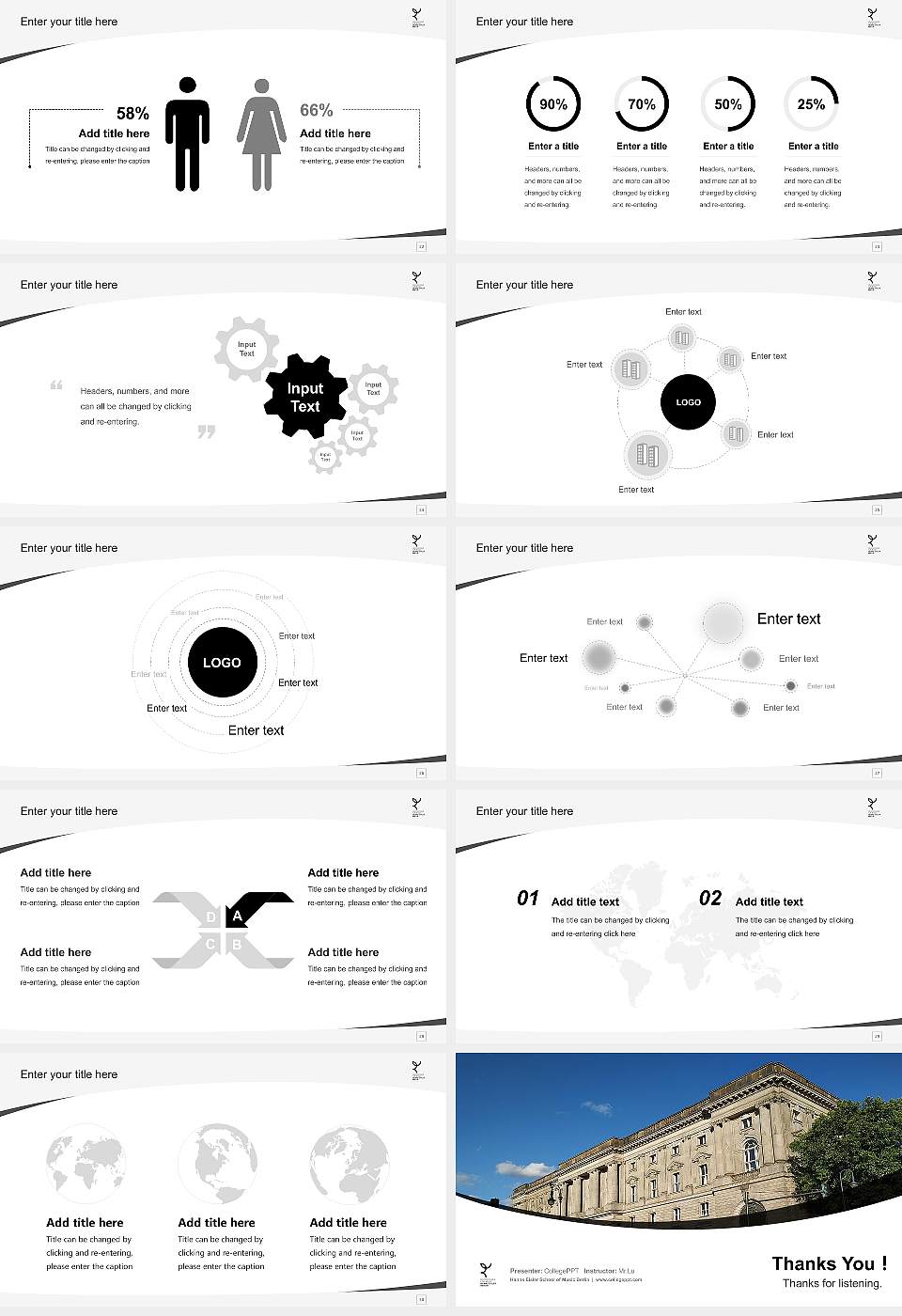 Hanns Eisler School of Music Berlin Course/Courseware Creation PPT Template16:9 ratio PPT effect preview image4