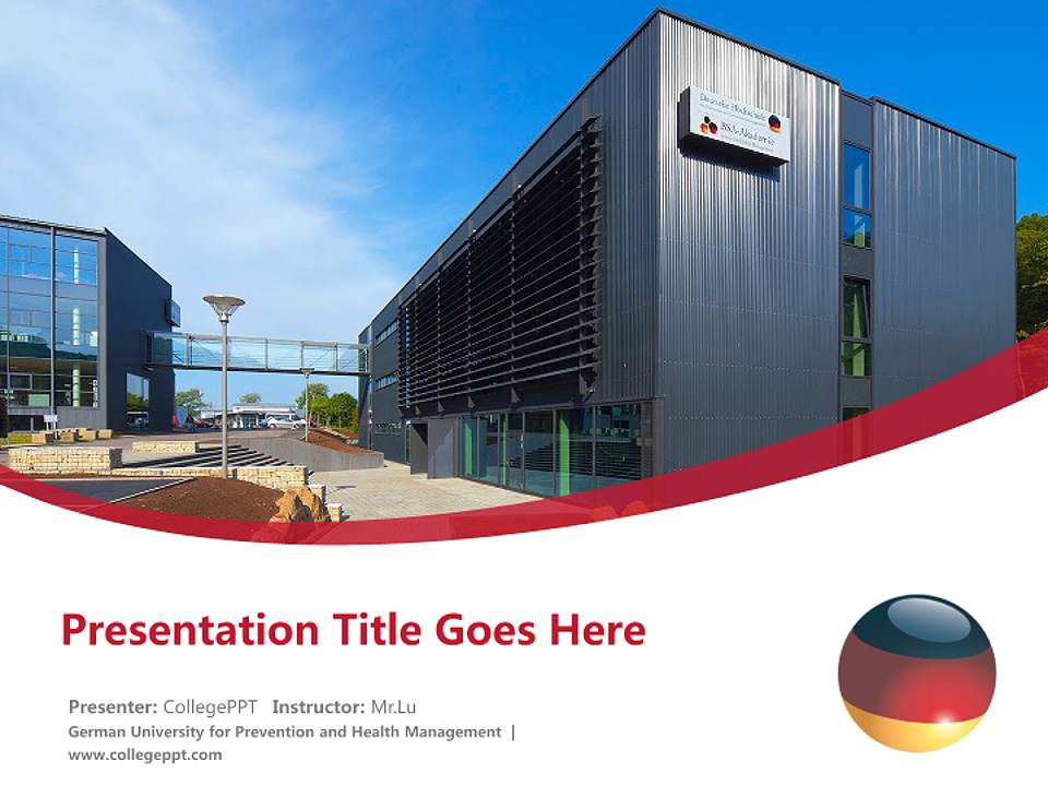 German University for Prevention and Health Management Course/Courseware Creation PPT Template4:3 ratio PPT effect preview image5