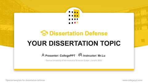 German University of Administrative Sciences Speyer Graduation Thesis Defense PPT Template