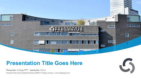 Fresenius University of Applied Sciences – Cologne campus Course/Courseware Creation PPT Template