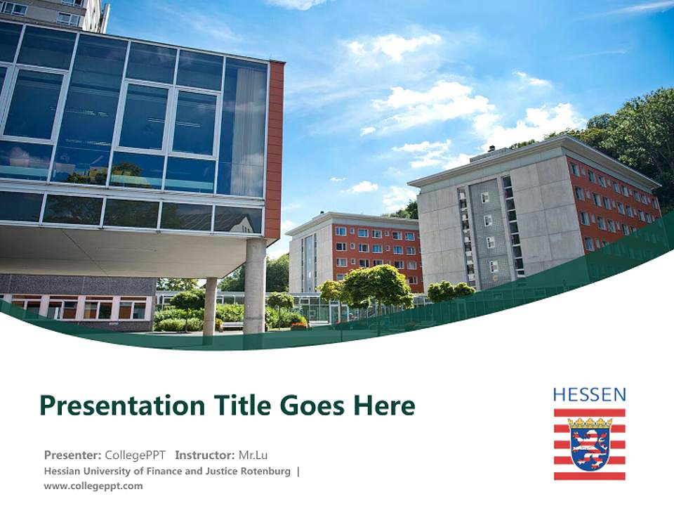Hessian University of Finance and Justice Rotenburg Course/Courseware Creation PPT Template4:3 ratio PPT effect preview image5