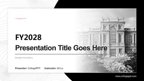 Düsseldorf Art Academy Academic Presentation/Research Findings Report PPT Template