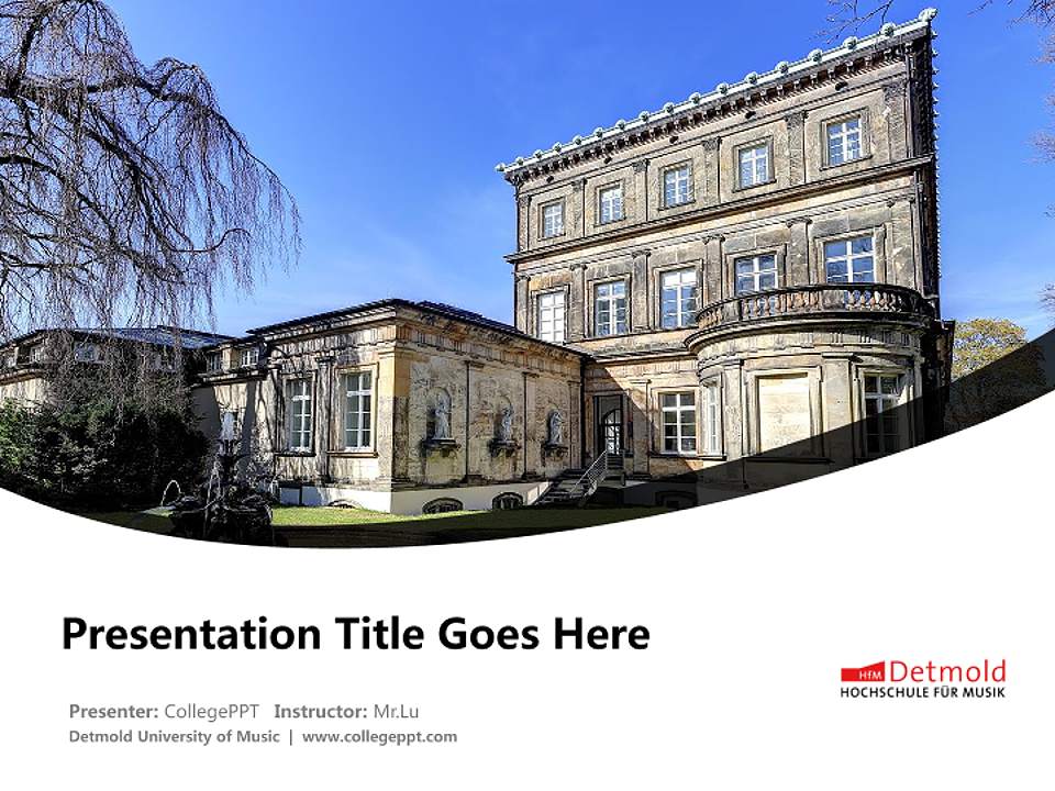 Detmold University of Music Course/Courseware Creation PPT Template4:3 ratio PPT effect preview image5