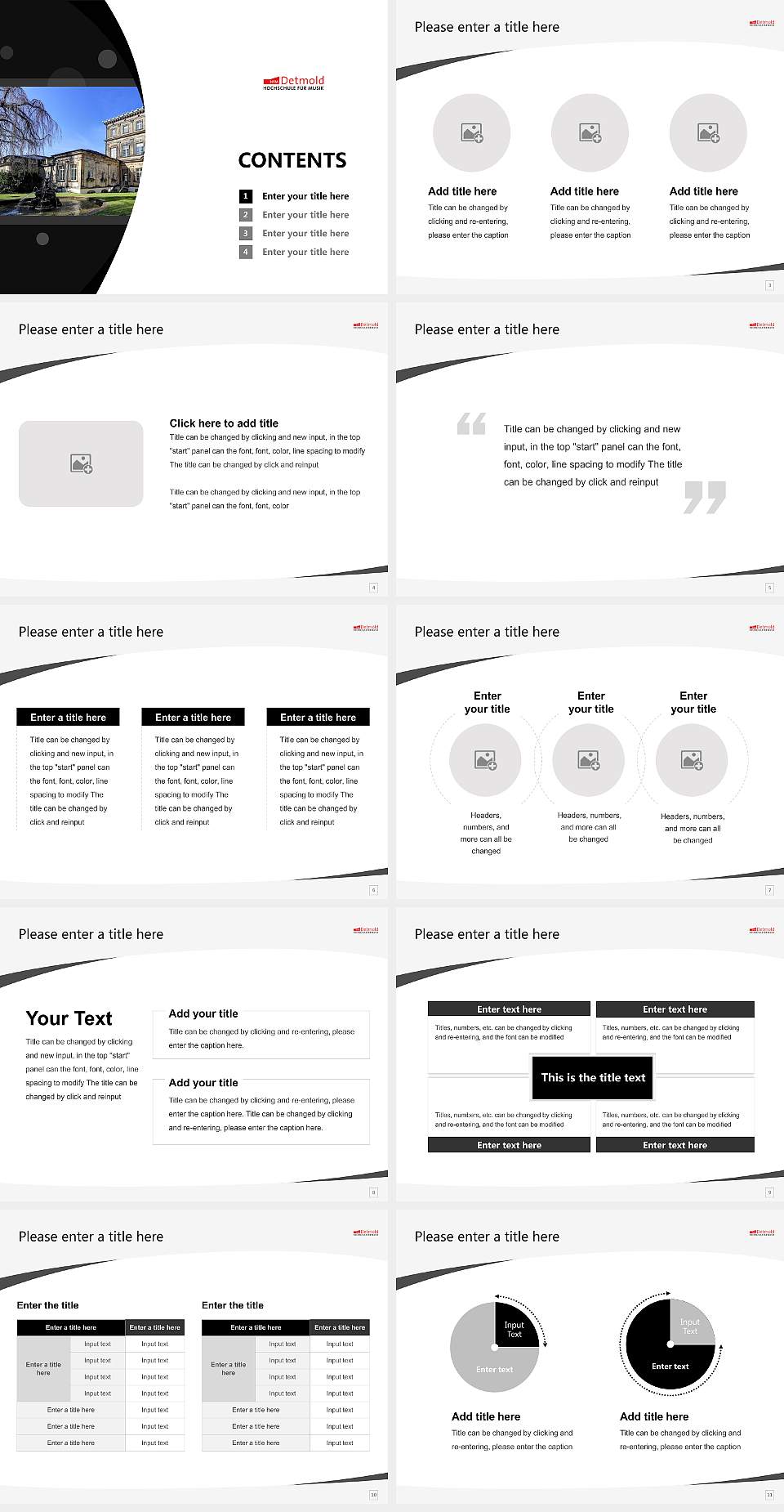 Detmold University of Music Course/Courseware Creation PPT Template4:3 ratio PPT effect preview image2
