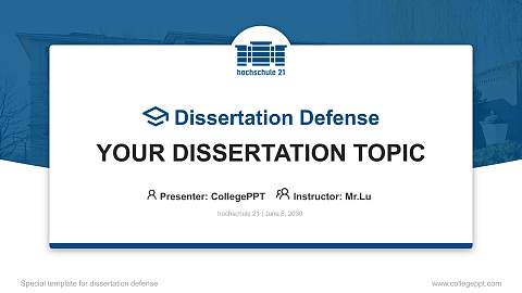 hochschule 21 Graduation Thesis Defense PPT Template
