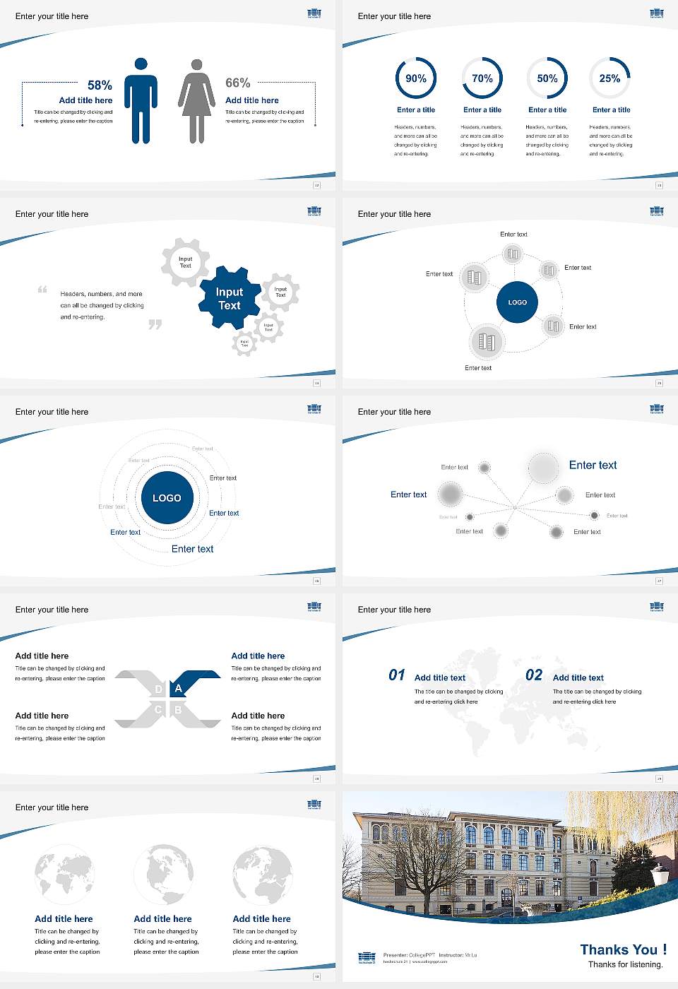 hochschule 21 Course/Courseware Creation PPT Template16:9 ratio PPT effect preview image4