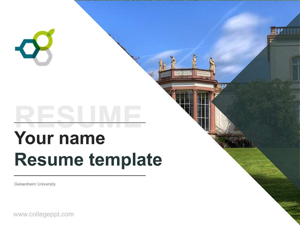 Geisenheim University Resume PPT Template4:3 ratio PPT effect preview image5