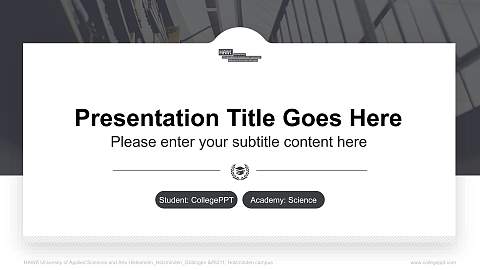 HAWK University of Applied Sciences and Arts Hildesheim_Holzminden_Göttingen – Holzminden campus National Scholarship Defense PPT Template