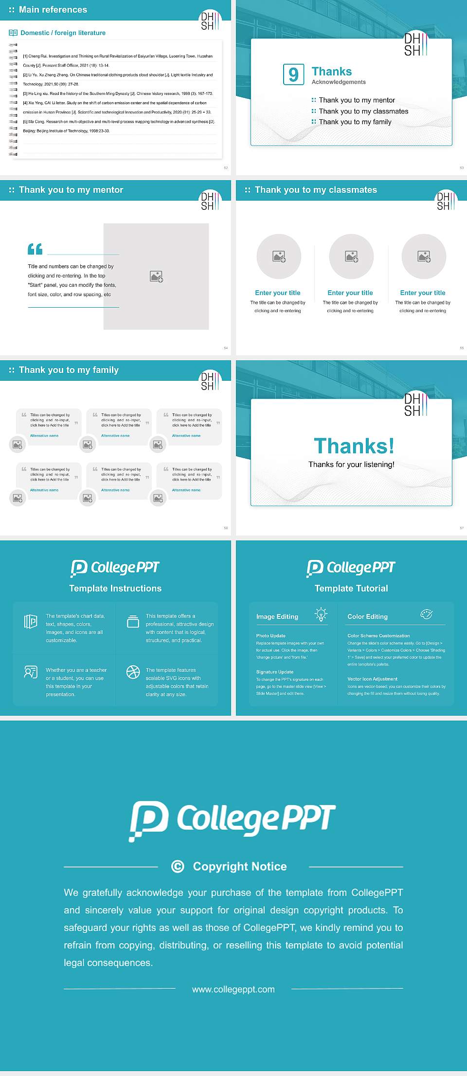 Duale Hochschule Schleswig-Holstein – Flensburg campus Graduation Thesis Defense PPT Template4:3 ratio PPT effect preview image7