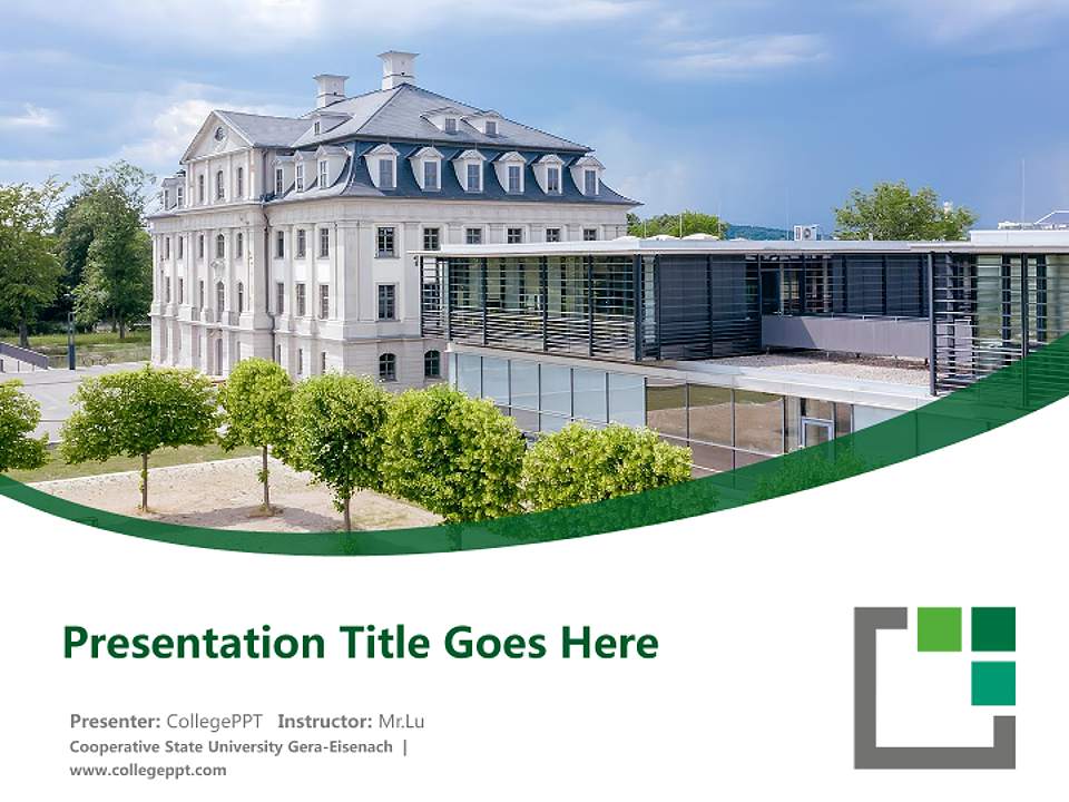 Cooperative State University Gera-Eisenach Course/Courseware Creation PPT Template4:3 ratio PPT effect preview image5