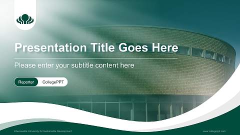 Eberswalde University for Sustainable Development Lecture Sharing and Networking Event PPT Template