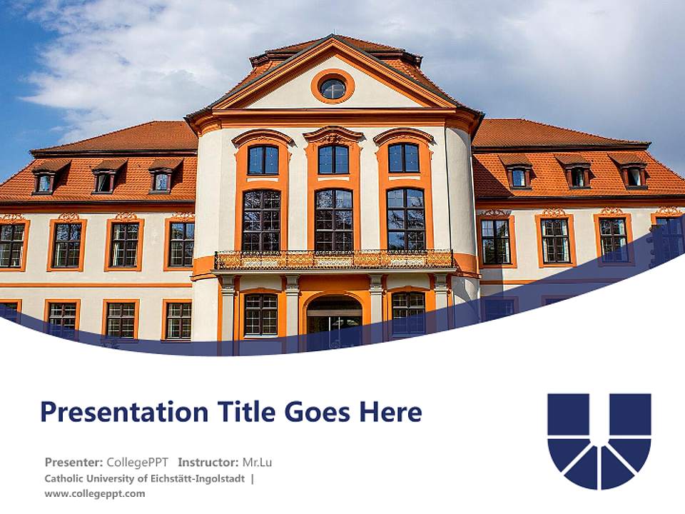 Catholic University of Eichstätt-Ingolstadt Course/Courseware Creation PPT Template4:3 ratio PPT effect preview image5