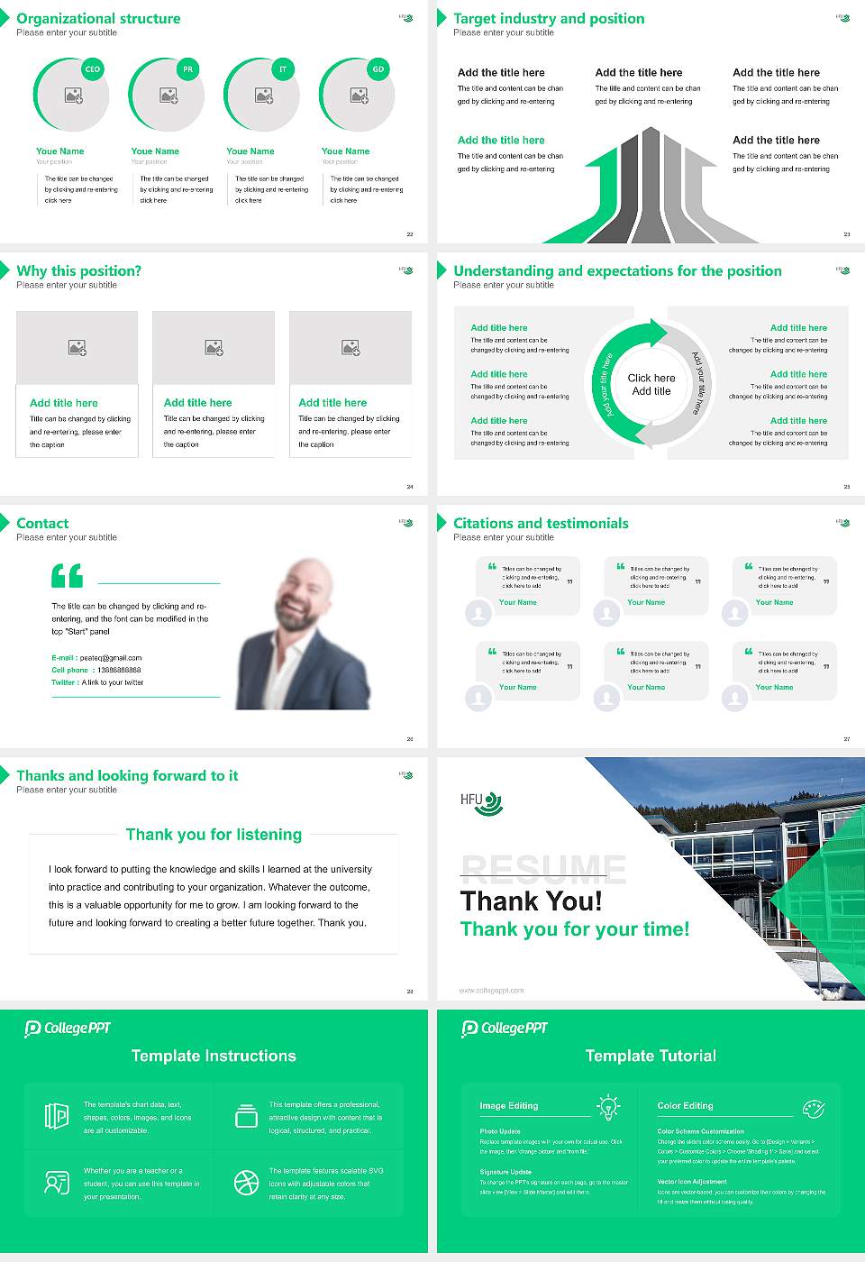 Furtwangen University Resume PPT Template16:9 ratio PPT effect preview image4