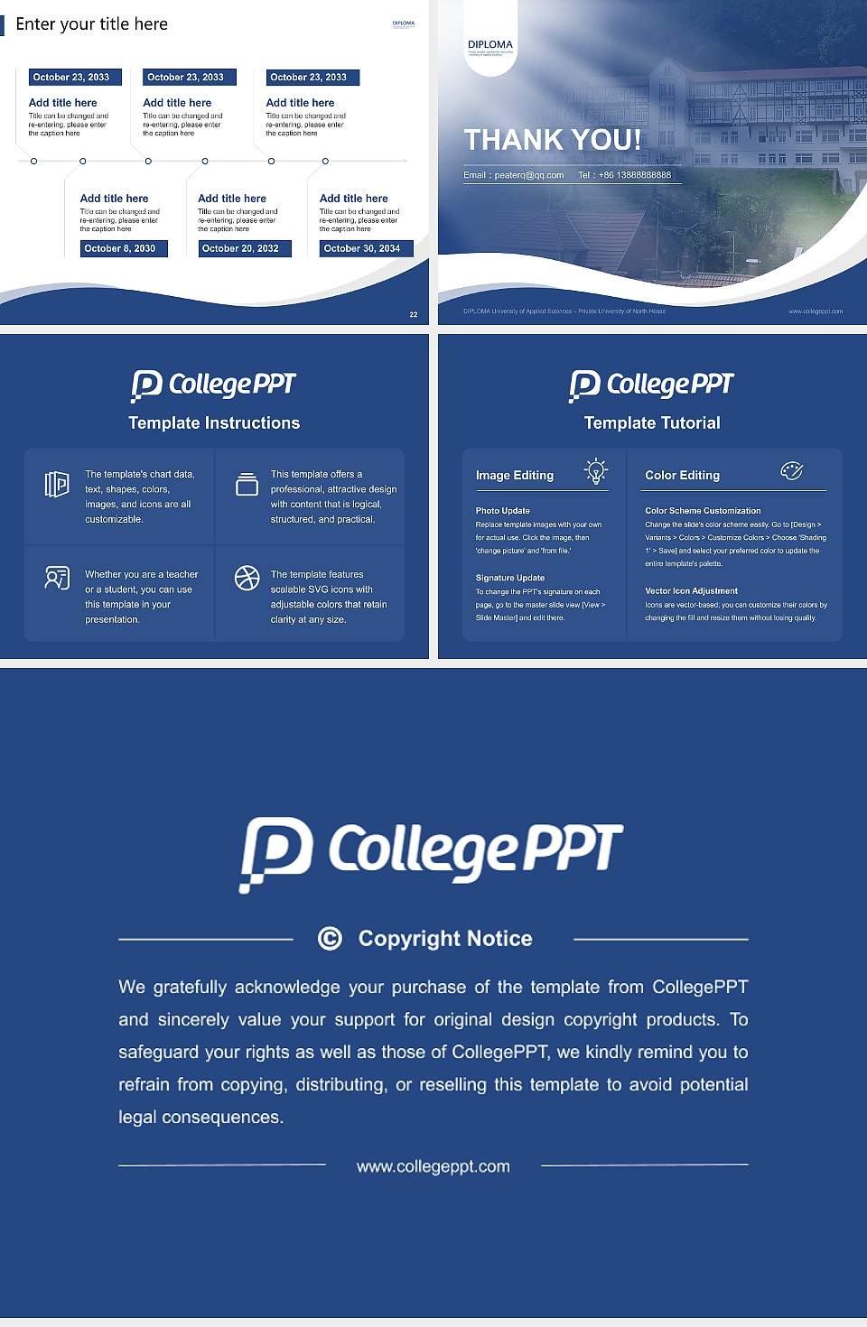 DIPLOMA University of Applied Sciences – Private University of North Hesse Lecture Sharing and Networking Event PPT Template4:3 ratio PPT effect preview image4