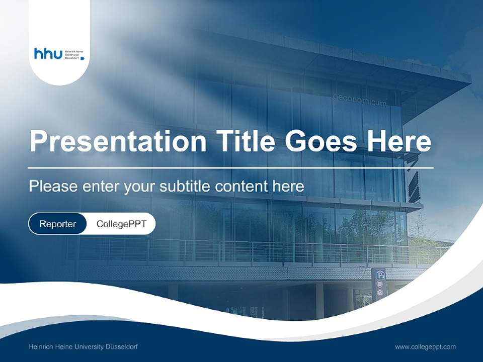 Heinrich Heine University Düsseldorf Lecture Sharing and Networking Event PPT Template4:3 ratio PPT effect preview image4