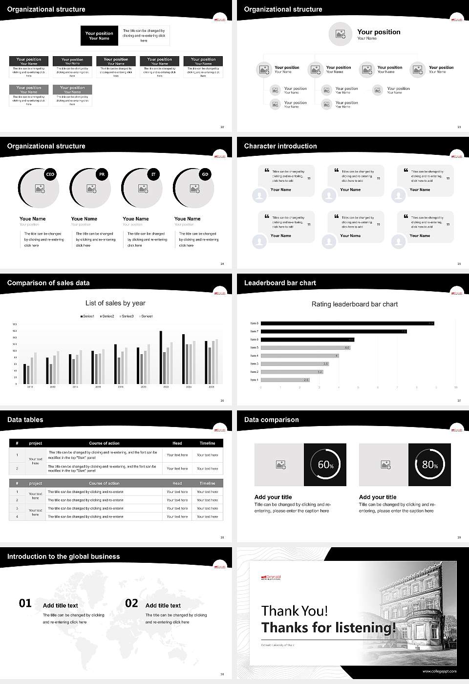 Detmold University of Music Academic Presentation/Research Findings Report PPT Template16:9 ratio PPT effect preview image4
