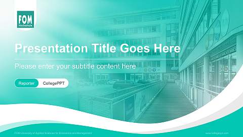 FOM University of Applied Sciences for Economics and Management Lecture Sharing and Networking Event PPT Template
