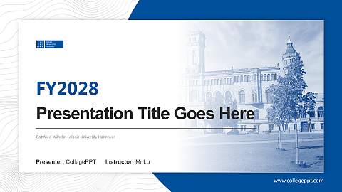 Gottfried Wilhelm Leibniz University Hannover Academic Presentation/Research Findings Report PPT Template